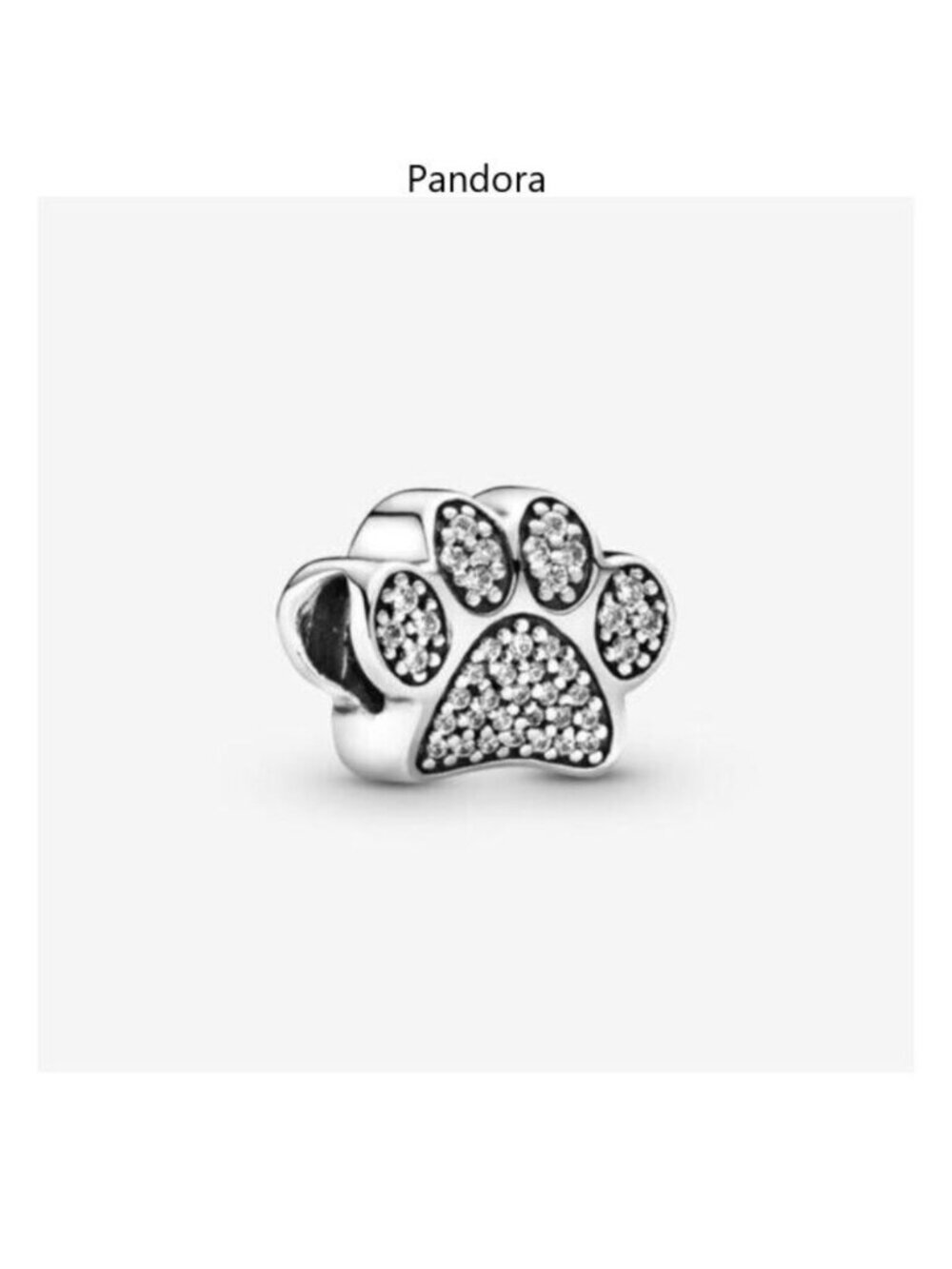 Pandora Sparkling Paw Print Charm